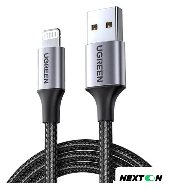 Кабель Ugreen US199 60158 (2 м, черный/серый) - Изображение №1 — Интернет-магазин Nexton