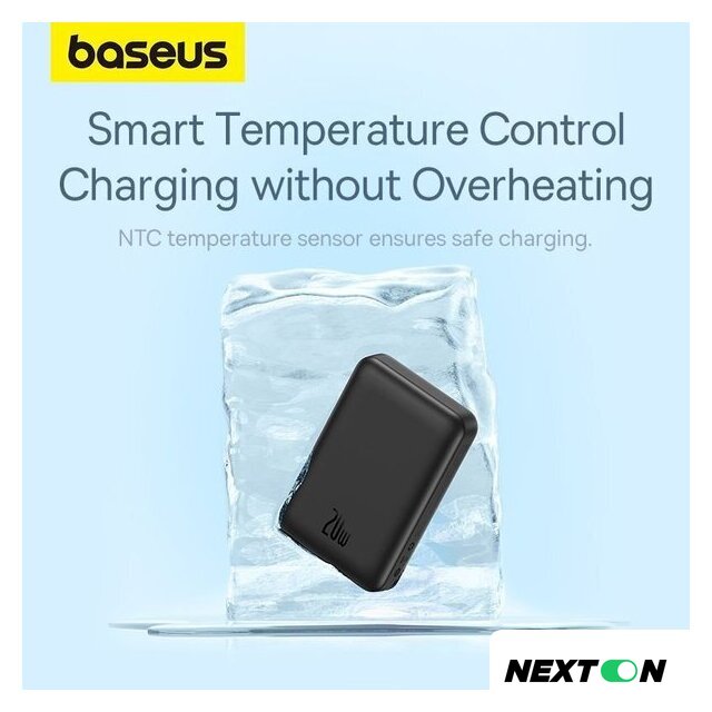 Внешний аккумулятор Baseus Magnetic Mini Air Wireless Fast Charge Power Bank 20W 10000mAh (черный) - Изображение №11 — Интернет-магазин Nexton