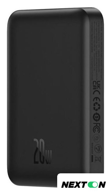 Внешний аккумулятор Baseus Magnetic Mini Air Wireless Fast Charge Power Bank 20W 10000mAh (черный) - Изображение №3 — Интернет-магазин Nexton