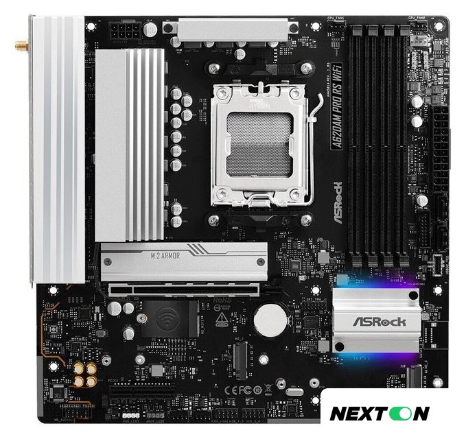 Материнская плата ASRock A620AM Pro RS WiFi - Изображение №1 — Интернет-магазин Nexton