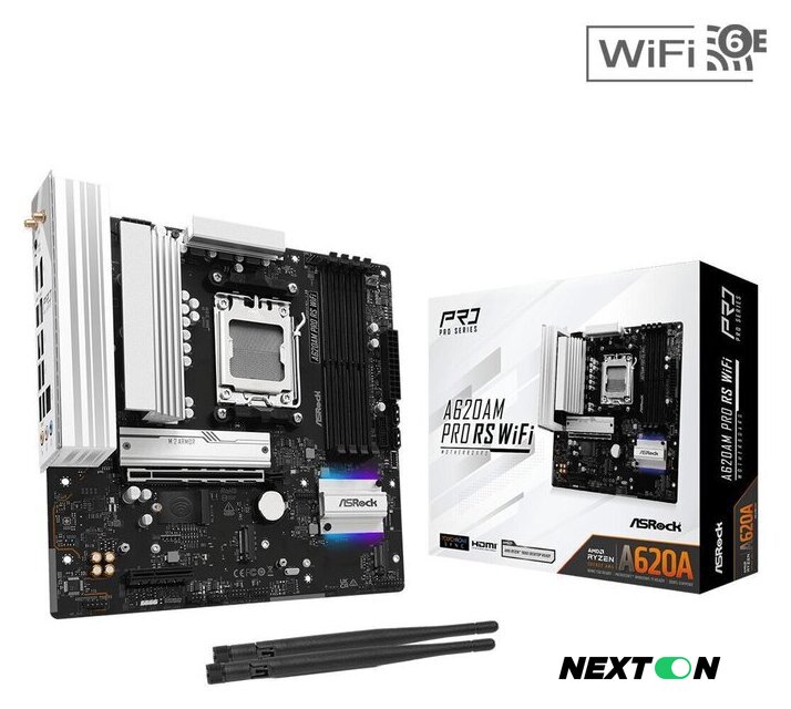 Материнская плата ASRock A620AM Pro RS WiFi - Изображение №5 — Интернет-магазин Nexton