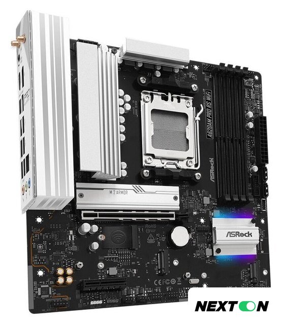 Материнская плата ASRock A620AM Pro RS WiFi - Изображение №2 — Интернет-магазин Nexton