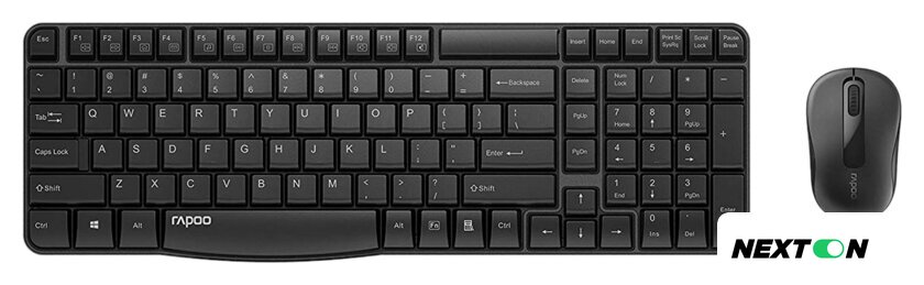 Офисный набор Rapoo X1800S (черный) - Изображение №1 — Интернет-магазин Nexton