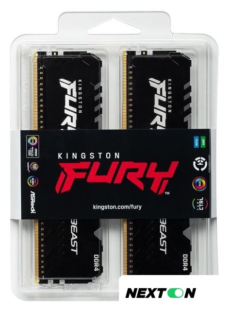 Оперативная память Kingston FURY Beast RGB 2x16ГБ DDR4 3200МГц KF432C16BB12AK2/32 - Изображение №6 — Интернет-магазин Nexton