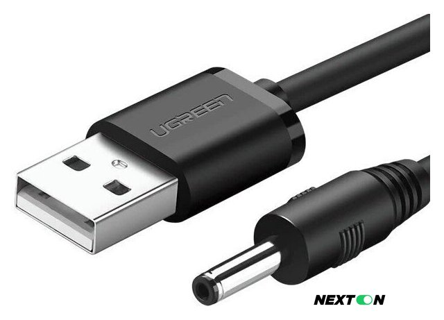 Кабель Ugreen US277 USB 2.0 Type-A - DC 3.5 мм 10376 (1 м, черный) - Изображение №1 — Интернет-магазин Nexton
