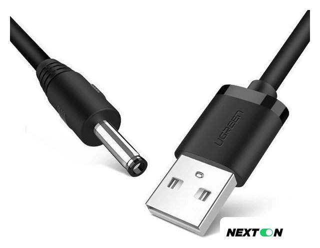 Кабель Ugreen US277 USB 2.0 Type-A - DC 3.5 мм 10376 (1 м, черный) - Изображение №2 — Интернет-магазин Nexton