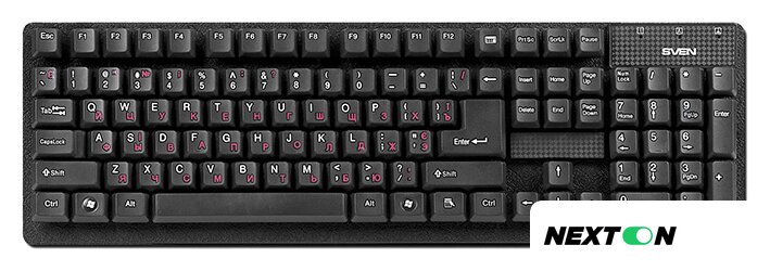 Клавиатура SVEN Standard 301 USB (черный) - Изображение №1 — Интернет-магазин Nexton