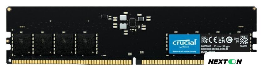 Оперативная память Crucial 8ГБ DDR5 5600 МГц CT8G56C46U5 - Изображение №1 — Интернет-магазин Nexton