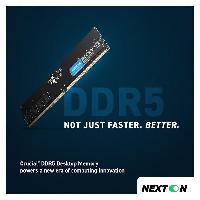 Оперативная память Crucial 8ГБ DDR5 5600 МГц CT8G56C46U5 - Изображение №2 — Интернет-магазин Nexton