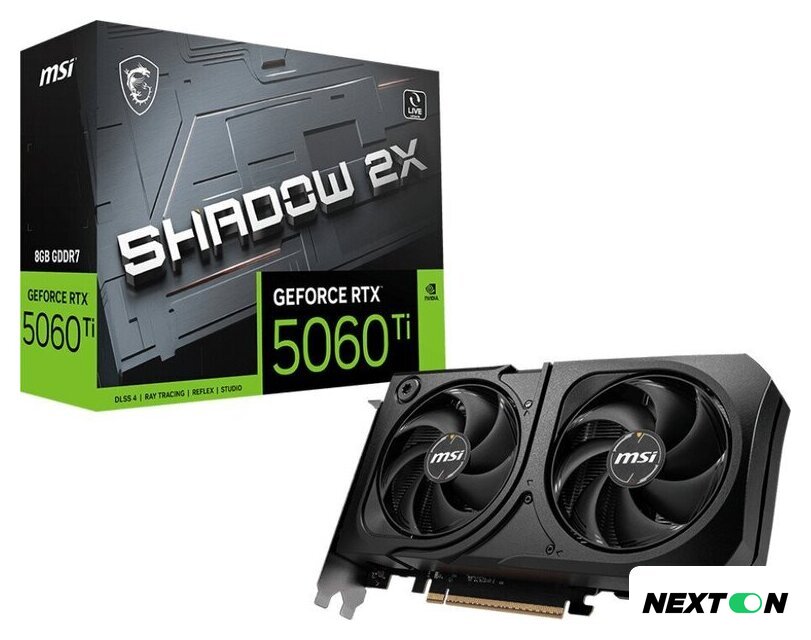 Видеокарта MSI GeForce RTX 5060 Ti 8G Shadow 2X OC Plus - Изображение №5 — Интернет-магазин Nexton