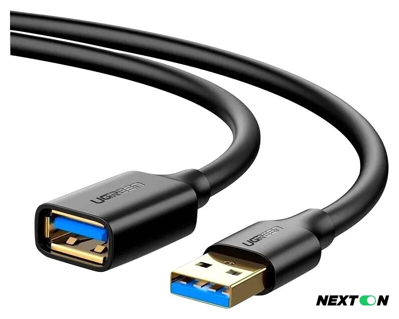 Удлинитель Ugreen US129 30125 USB Type-A - USB Type-A (0.5 м, черный) - Изображение №1 — Интернет-магазин Nexton