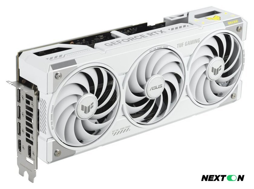 Видеокарта ASUS TUF Gaming GeForce RTX 5070 Ti 16GB GDDR7 White OC Edition TUF-RTX5070TI-O16G-WHITE-GAMING - Изображение №1 — Интернет-магазин Nexton