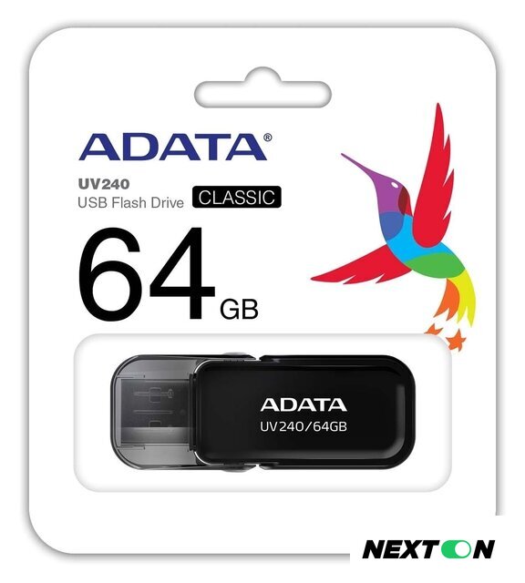 USB Flash ADATA UV240 64GB (черный) - Изображение №6 — Интернет-магазин Nexton