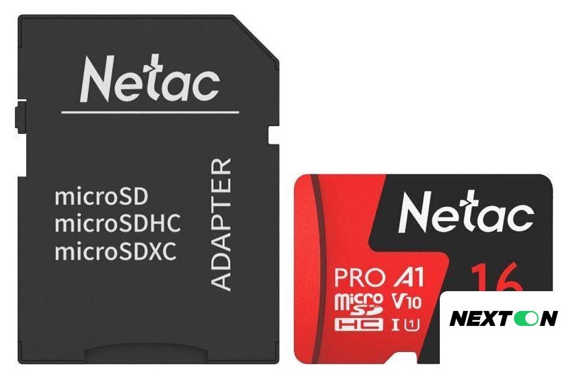 Карта памяти Netac P500 Extreme Pro 16GB NT02P500PRO-016G-R (с адаптером) - Изображение №1 — Интернет-магазин Nexton