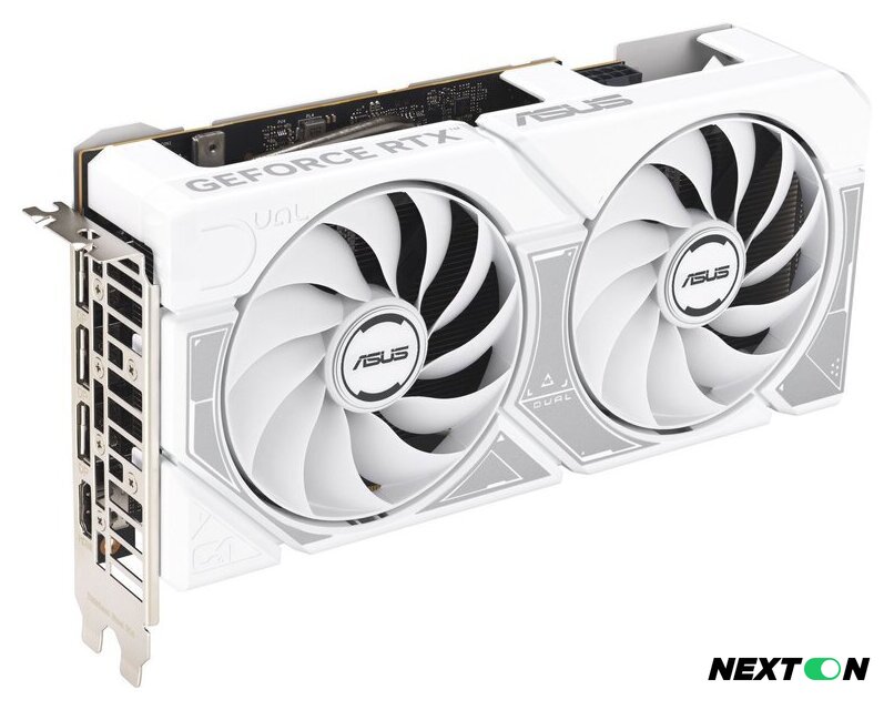Видеокарта ASUS Dual GeForce RTX 5060 8GB GDDR7 White OC Edition DUAL-RTX5060-O8G-WHITE - Изображение №1 — Интернет-магазин Nexton