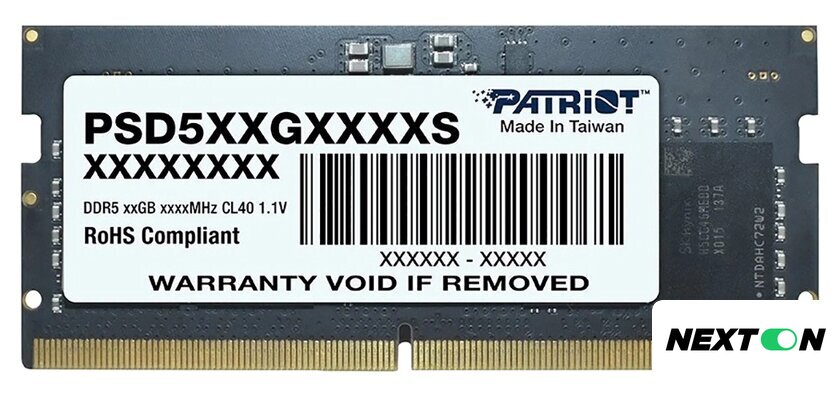 Оперативная память Patriot Signature Line 8ГБ DDR5 5600 МГц PSD58G560041S - Изображение №1 — Интернет-магазин Nexton