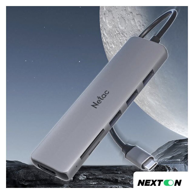 USB-хаб Netac WF14 NT08WF14-30GR - Изображение №1 — Интернет-магазин Nexton