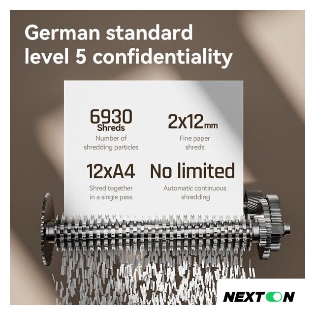 Шредер Deli ET095 (серый) - Изображение №3 — Интернет-магазин Nexton