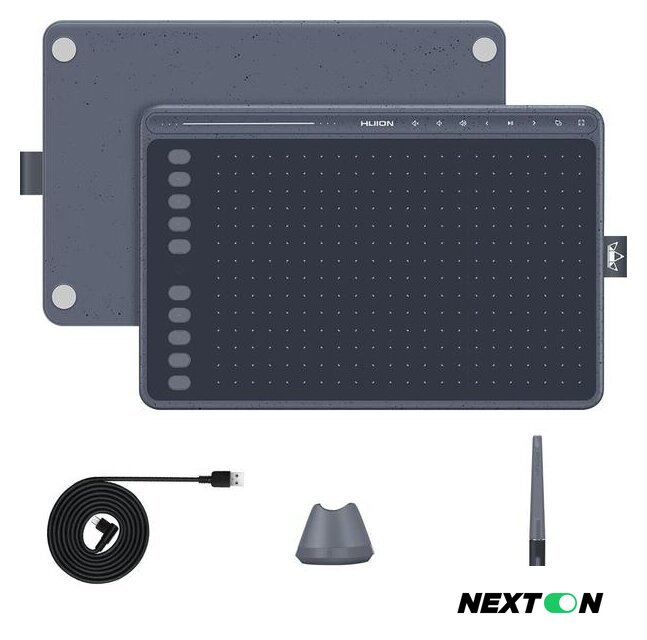 Графический планшет Huion HS611 (серый космос) - Изображение №3 — Интернет-магазин Nexton