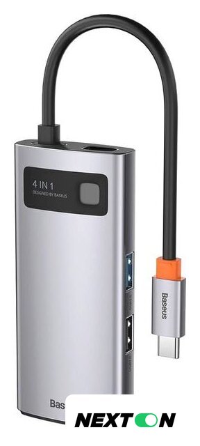 Док-станция Baseus Metal Gleam Series 4 in 1 Multifunctional Type-C CAHUB-CY0G - Изображение №3 — Интернет-магазин Nexton