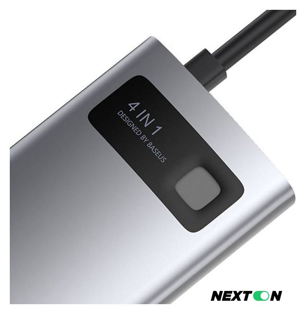 Док-станция Baseus Metal Gleam Series 4 in 1 Multifunctional Type-C CAHUB-CY0G - Изображение №5 — Интернет-магазин Nexton