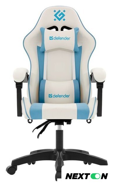 Игровое (геймерское) кресло Defender Legas (белый/голубой) - Изображение №2 — Интернет-магазин Nexton