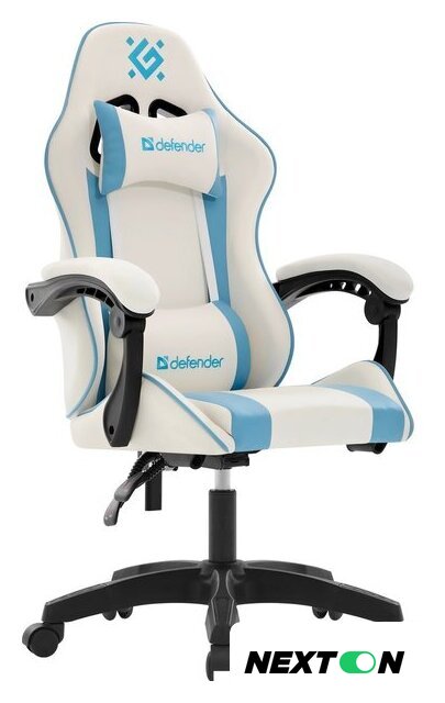 Игровое (геймерское) кресло Defender Legas (белый/голубой) - Изображение №1 — Интернет-магазин Nexton