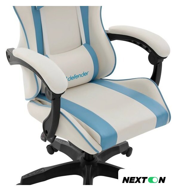 Игровое (геймерское) кресло Defender Legas (белый/голубой) - Изображение №9 — Интернет-магазин Nexton