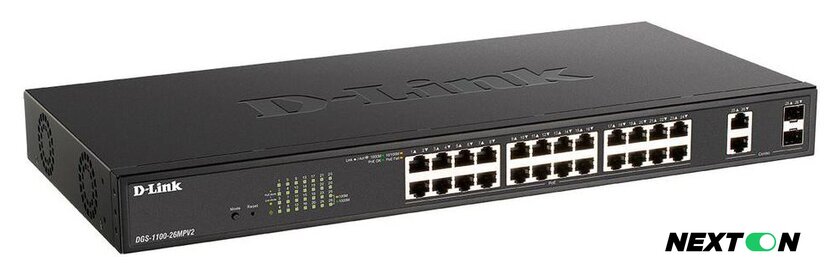 Управляемый коммутатор 2-го уровня D-Link DGS-1100-26MPV2/A3A - Изображение №1 — Интернет-магазин Nexton