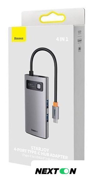 Док-станция Baseus StarJoy 4-Port Type-C Hub Adapter WKWG070113 - Изображение №3 — Интернет-магазин Nexton