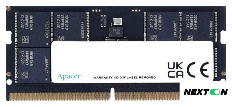 Оперативная память Apacer 16ГБ DDR5 SODIMM 5600 МГц AS16GHB56CVBBGH - Изображение №1 — Интернет-магазин Nexton