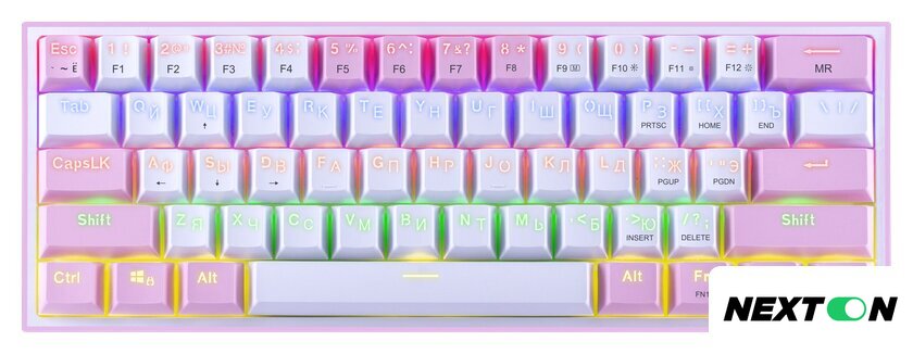 Клавиатура Redragon Fizz (розовый/белый) - Изображение №1 — Интернет-магазин Nexton