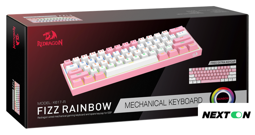 Клавиатура Redragon Fizz (розовый/белый) - Изображение №15 — Интернет-магазин Nexton