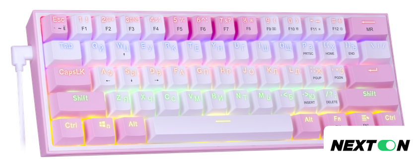 Клавиатура Redragon Fizz (розовый/белый) - Изображение №6 — Интернет-магазин Nexton