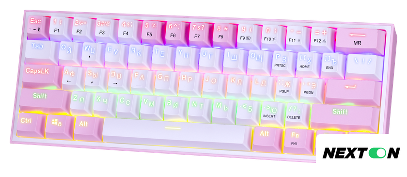 Клавиатура Redragon Fizz (розовый/белый) - Изображение №13 — Интернет-магазин Nexton