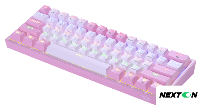 Клавиатура Redragon Fizz (розовый/белый) - Изображение №11 — Интернет-магазин Nexton