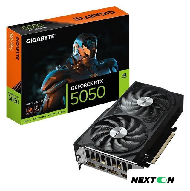 Видеокарта Gigabyte GeForce RTX 5050 Windforce OC V2 8G GV-N5050WF2OCV2-8GD - Изображение №10 — Интернет-магазин Nexton