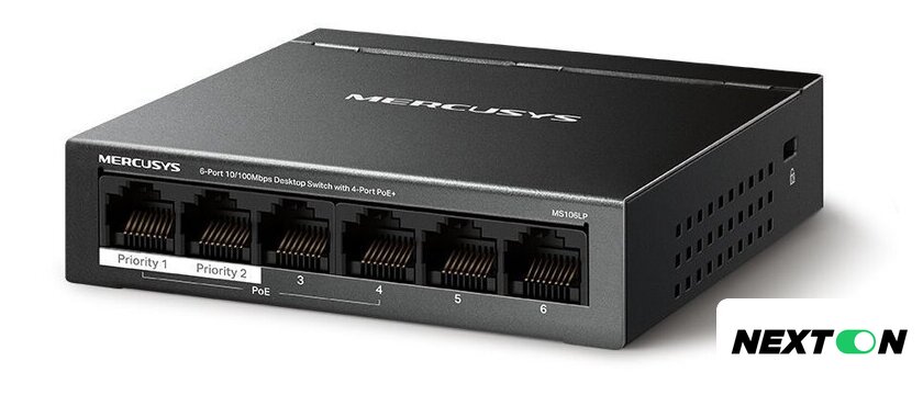 Неуправляемый коммутатор Mercusys MS106LP - Изображение №2 — Интернет-магазин Nexton