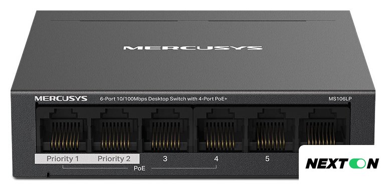Неуправляемый коммутатор Mercusys MS106LP - Изображение №1 — Интернет-магазин Nexton