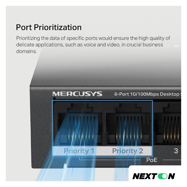 Неуправляемый коммутатор Mercusys MS106LP - Изображение №8 — Интернет-магазин Nexton