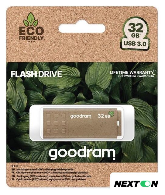 USB Flash GOODRAM UME3 Eco Friendly 32GB (коричневый) - Изображение №5 — Интернет-магазин Nexton