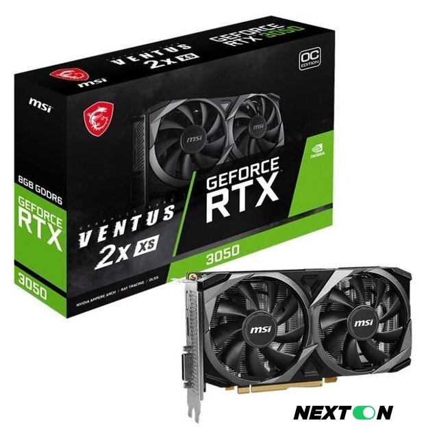 Видеокарта MSI GeForce RTX 3050 Ventus 2X XS 8G OC - Изображение №5 — Интернет-магазин Nexton