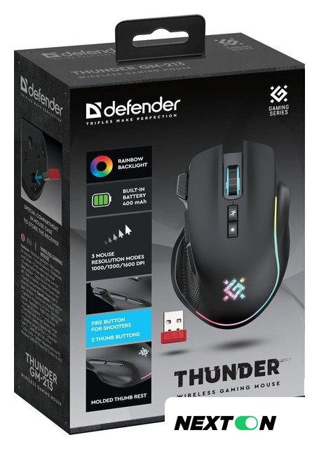 Игровая мышь Defender Thunder GM-213 - Изображение №5 — Интернет-магазин Nexton