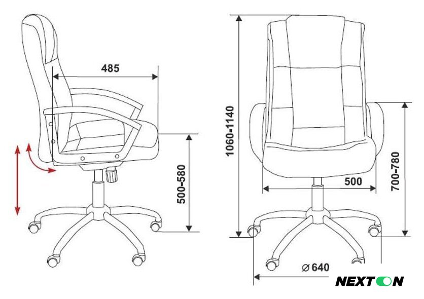 Офисное кресло Бюрократ T-800N (черный) - Изображение №6 — Интернет-магазин Nexton
