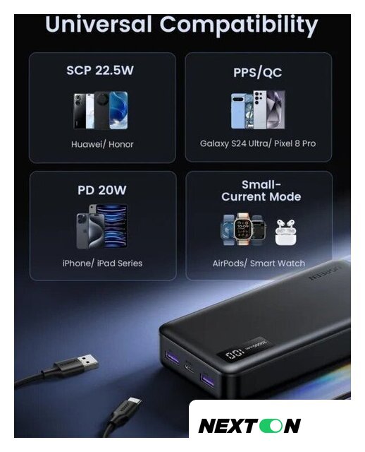 Внешний аккумулятор Ugreen PB312 20000mAh (черный) - Изображение №12 — Интернет-магазин Nexton