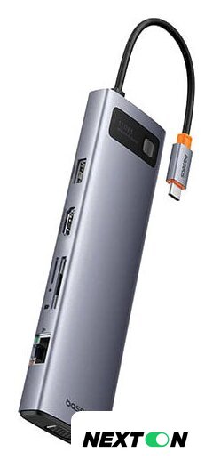 Док-станция Baseus Metal Gleam Series 11-Port Hub B00030709811-00 - Изображение №1 — Интернет-магазин Nexton
