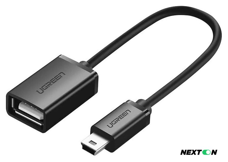 Адаптер Ugreen US249 USB Type-A - miniUSB (0.1 м, черный) - Изображение №1 — Интернет-магазин Nexton
