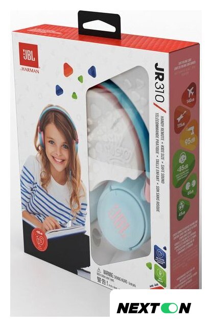 Наушники JBL JR310 (голубой/розовый) - Изображение №6 — Интернет-магазин Nexton
