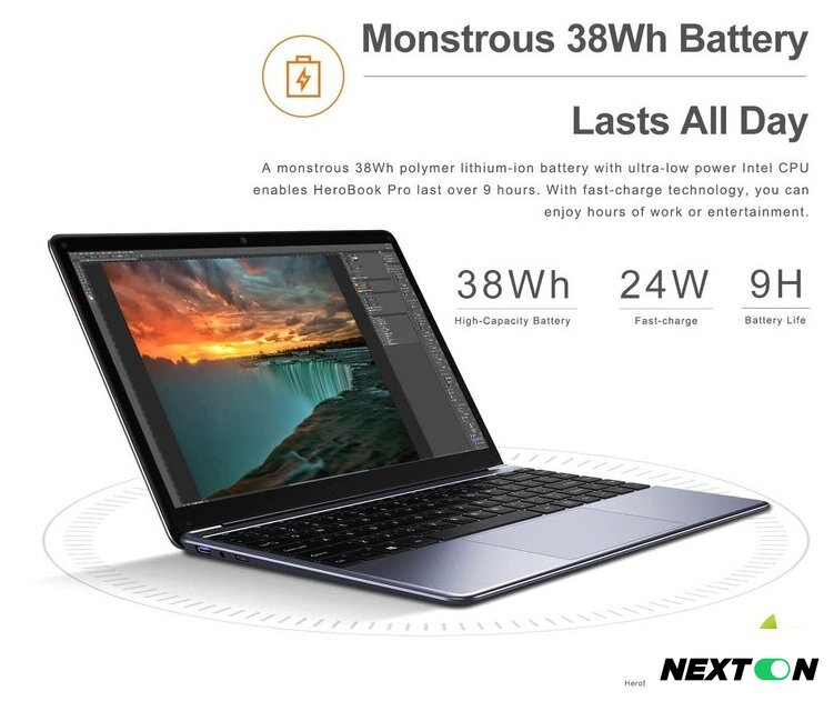 Ноутбук Chuwi HeroBook Pro CWI514-iN40208G256G - Изображение №8 — Интернет-магазин Nexton