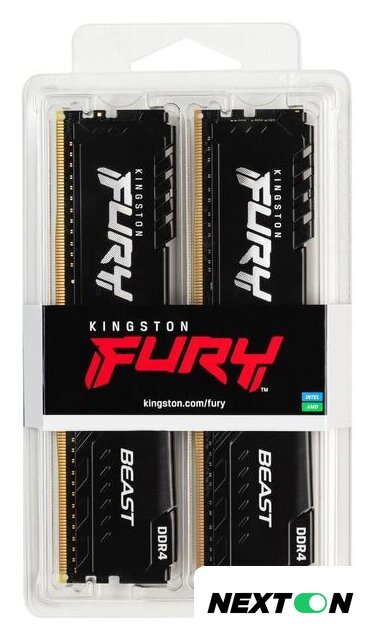 Оперативная память Kingston FURY Beast 2x8GB DDR4 PC4-25600 KF432C16BBK2/16 - Изображение №7 — Интернет-магазин Nexton